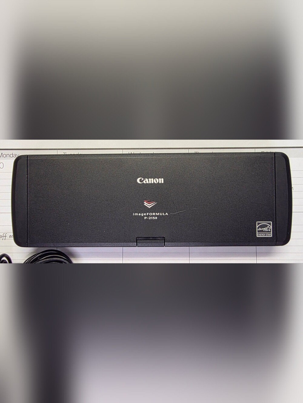 Canon Black Portable Document Scanner with Matching Black Cables - Picture 2 of 13